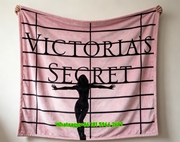 Victoria's Secret Silhouette Flannel Fleece Throw Blanket V034